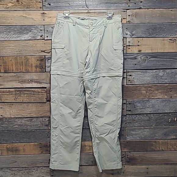 The North Face Women’s Size 6 Zip Off Cargo Hiking Pants Tan Khaki - Picture 1 of 9